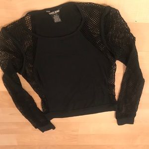 Guess top with mesh sleeves